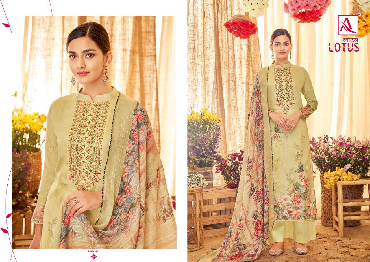 Alok Lotus New Designer Fancy Regular Wear Jam Cotton Dress Material Collection